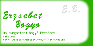 erzsebet bogyo business card