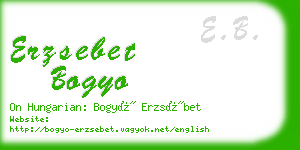 erzsebet bogyo business card